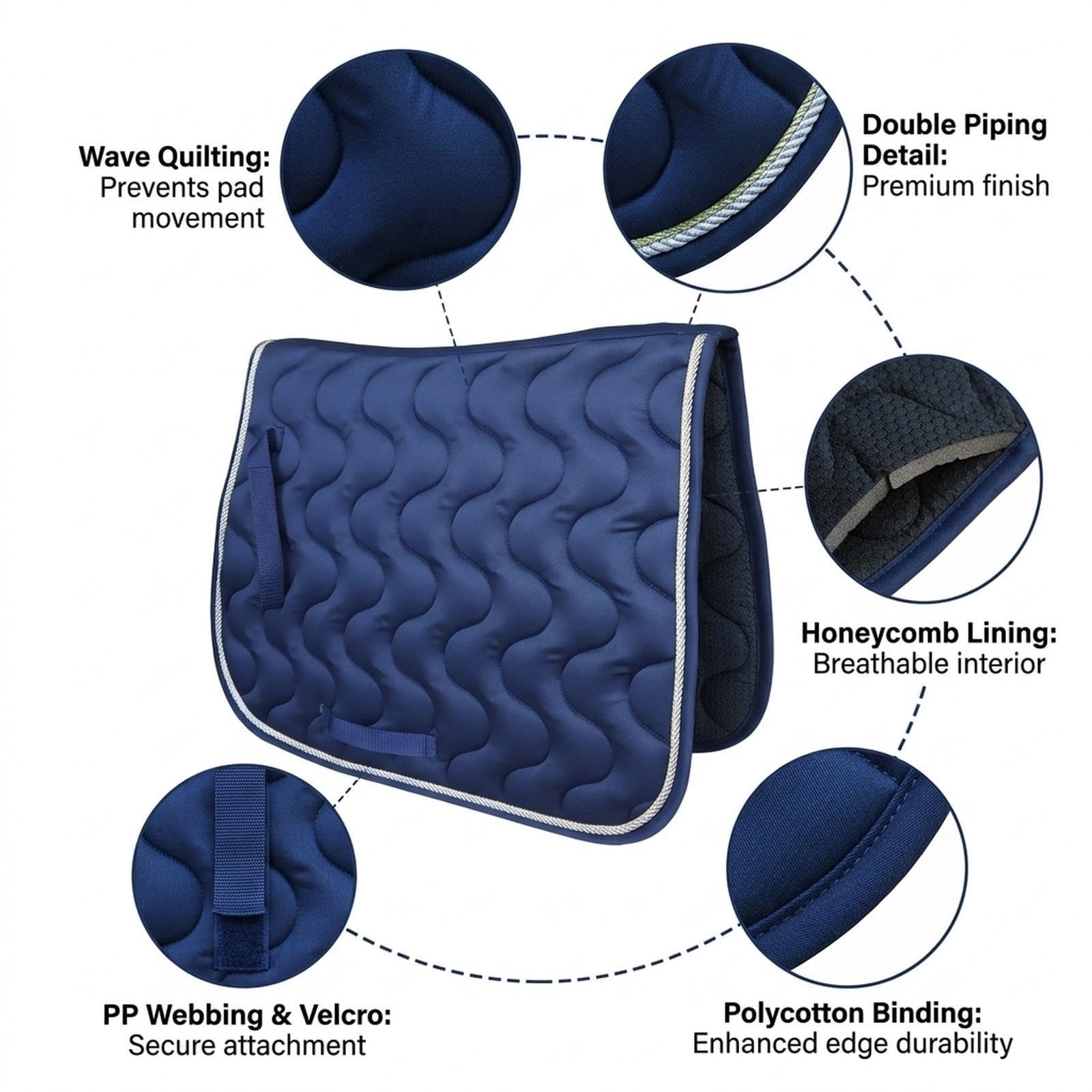 para Silla Montar para Caballo, con absorción Impactos, amortiguación y protección. Ecuestre versátil para competición.