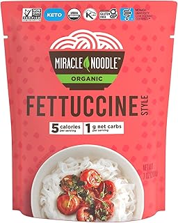 Miracle Noodle Ready to Eat Organic Fettuccine Pasta, 7 Oz (Pack of 6), ...