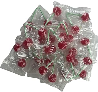 CAPTAIN PLAY Bonus Pack Retro Candy Double Lollipops - 14 Cherry Flavoured Lollipops, Individually Wrapped