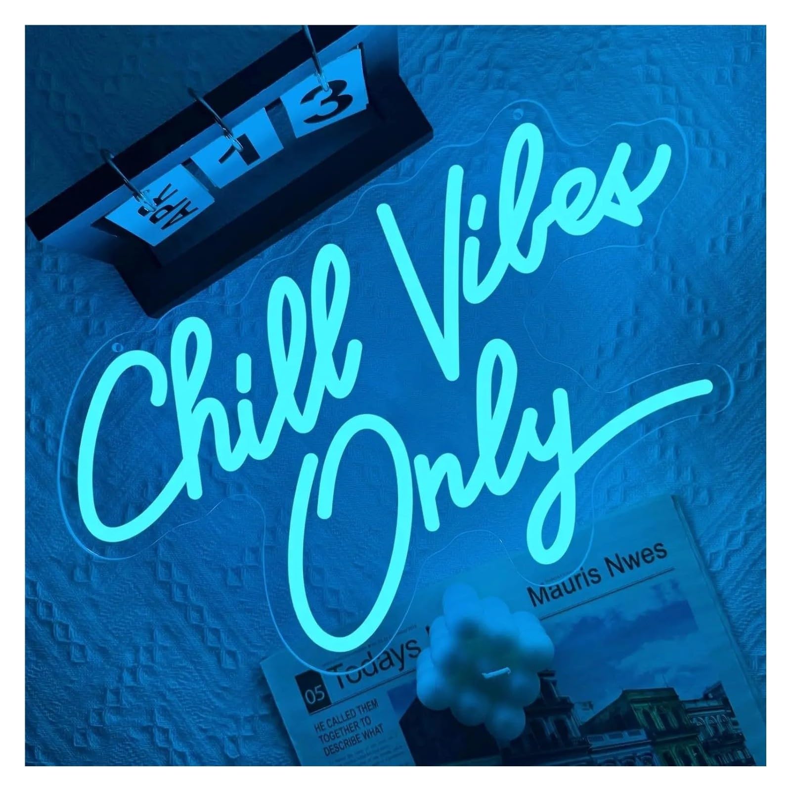 Decoración Lámparas Letrero De Neón LED Solo Chill Vibes