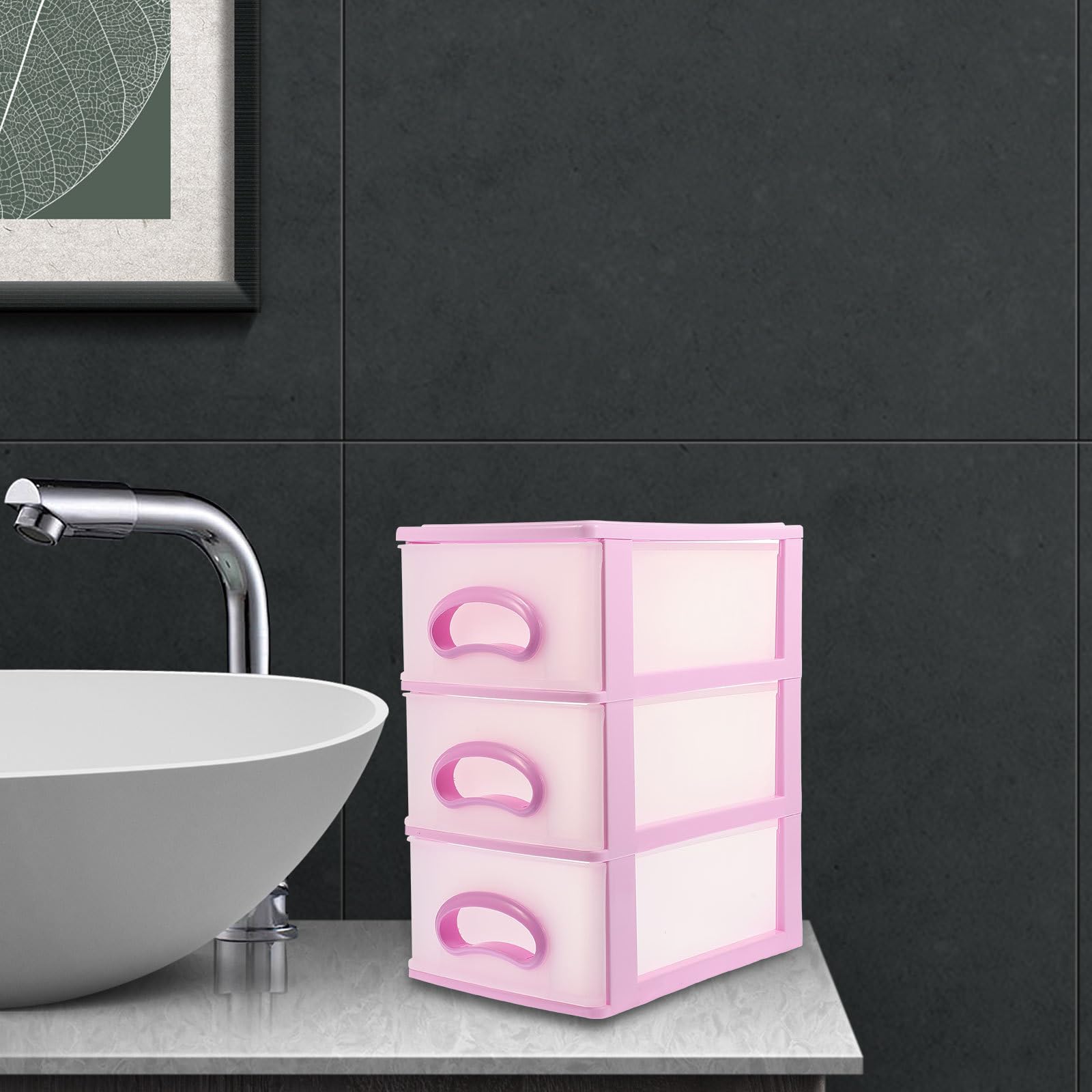Abaodam Mehrschichtige Transparente Aufbewahrungsbox mit Feiner Verarbeitung und Praktischem Organizer aus Kunststoff im Schubladenstil für Toiletten und Powder Rooms