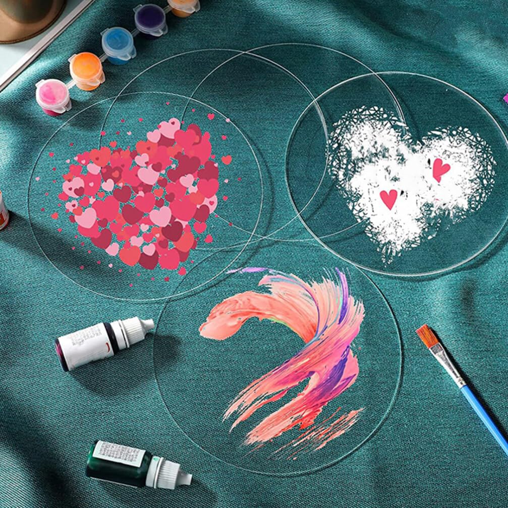 OUNONA DIY Acrylic Plates 30pcs 6 Inch Round Acrylic Discs for Crafting Projects