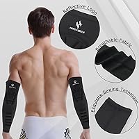 Vista 3 de Juego de 2 mangas de compresión acolchadas en el codo y en el antebrazo, para soporte y protección