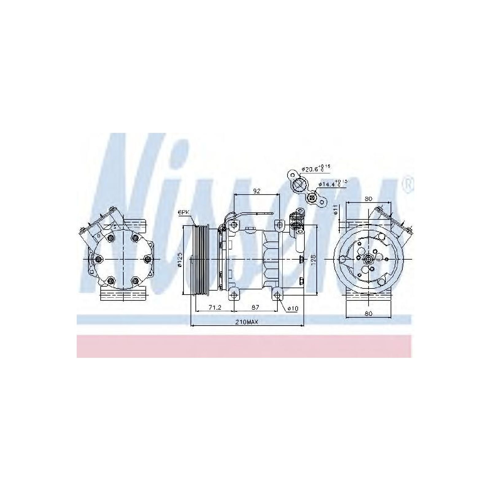 NISSENS 89064 COMPRESSOR AIR CONDITIONING