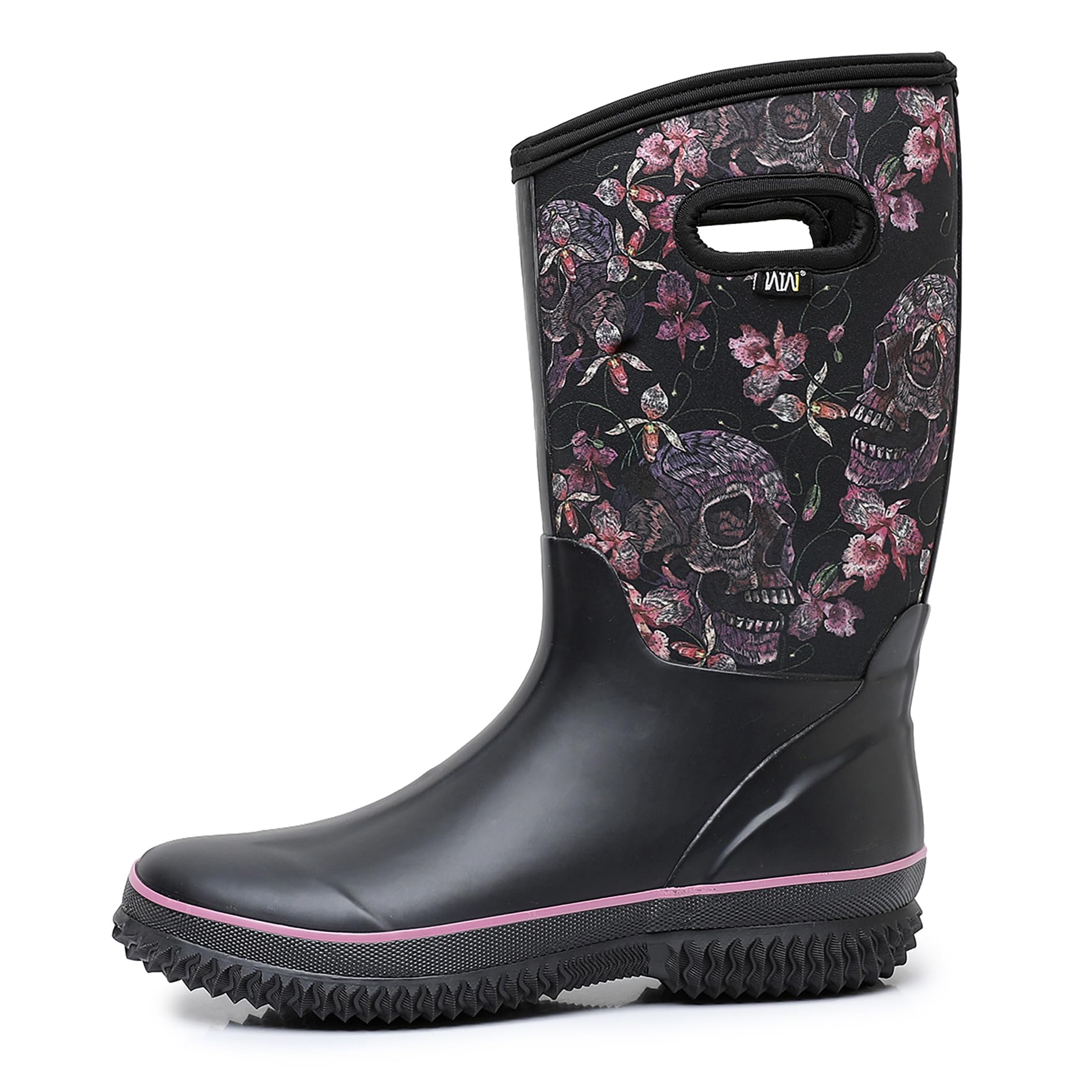 Photo 1 of WTW Women's Rubber Rain Boots - Mid Calf Waterproof Insulated Neoprene Muck Boots Outdoor Hunting Barn Boots for Women