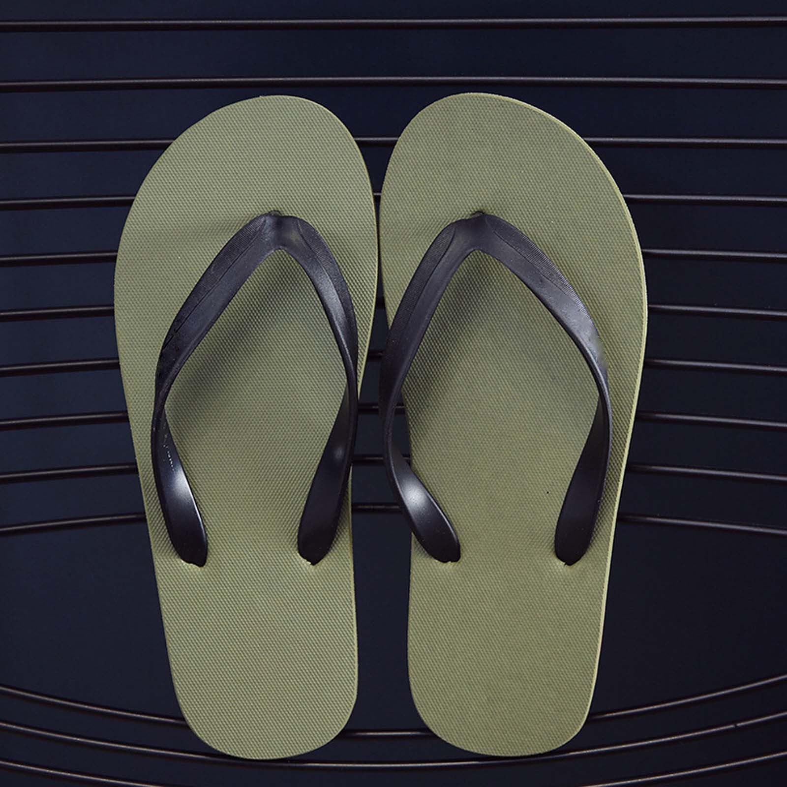 TTDGYYXW Generisch Zapatillas de baño de para Hombre para el Tiempo Libre, cómodas Sandalias de Playa monocromáticas con Suela Plana y Puntera