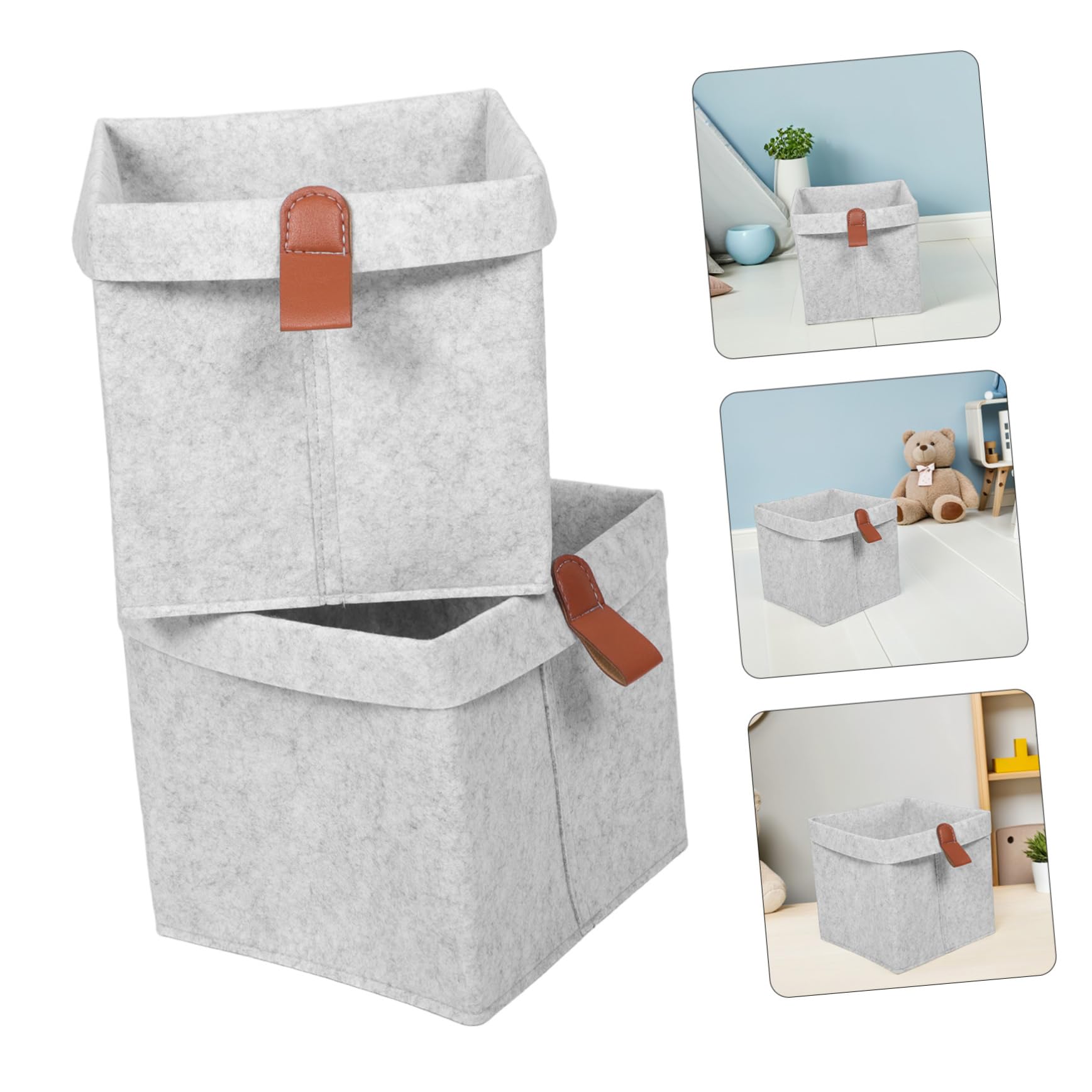 6 Stück-pack Faltbare Filz Aufbewahrungsboxen in Würfelform Platzsparendes Design Tragbar für Kinderzimmer und Schrankorganisation