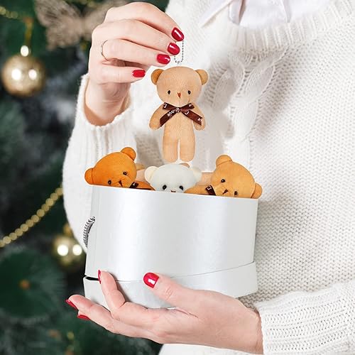 Miniatura 5 de Skylety 40 piezas de mini oso de San Valentín de peluche para llavero, mini oso de peluche suave, muñeca pequeña para regalos de boda, baby shower,