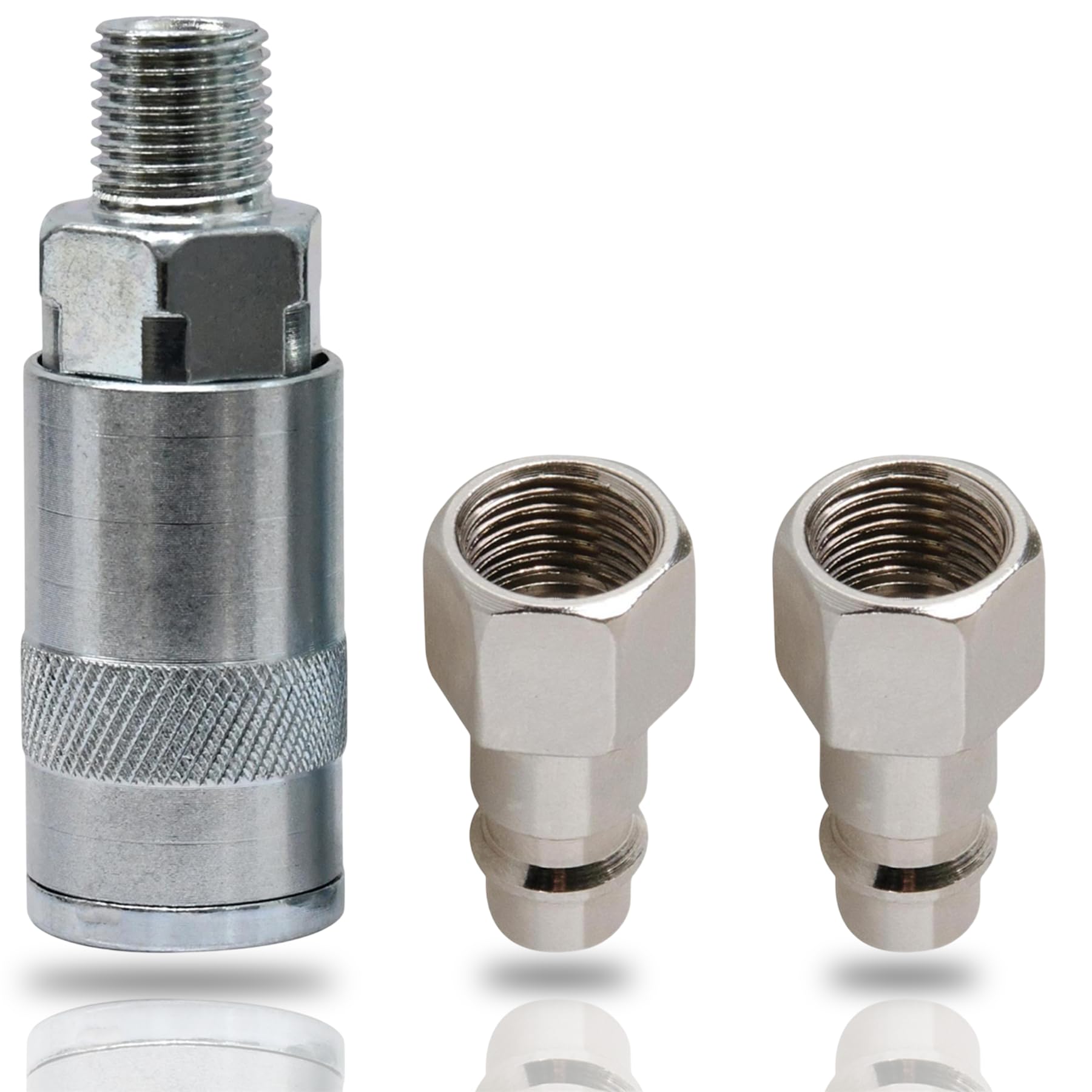 Dapetz ® Euro Male to PCL Female Air Fitting Convertor Adapter Airline Hose Quick Release Converts Vertex and PCL Male to Euro