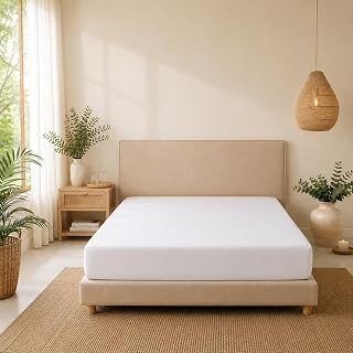 Jomy Bambus Spannbettlaken 180 x 200 cm, 400 TC, für Matratzen bis 30 cm Höhe, weich, kühlend und atmungsaktiv, Oeko-TEX Zertifiziert, Weiß