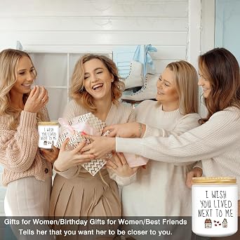 Homsolver Gifts for Women, Birthday Gifts for Women, Friendship Gift for Woman, Best Friend, Her, BFF, Sister, Bestie, Mom, Coworker, Friend - Funny Lavender Scented Candles