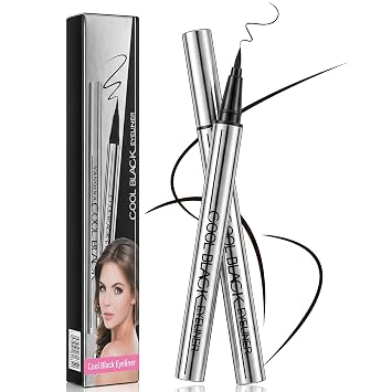 2pcs Long-Lasting Eyeliner, Waterproof & Sweatproof, 24-Hour Smooth Application, Ultra-Creamy Silky Texture, Lightweight Liquid Eyeliner