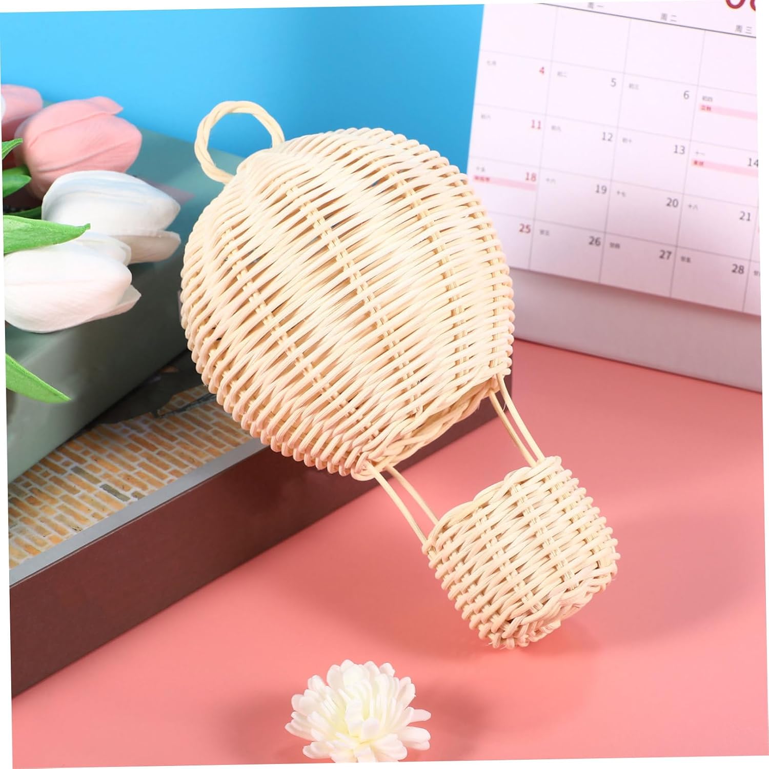 MERRYHAPY Vintage Style Rattan Lampshade Bedroom Light Ceiling Lampshades Pendant