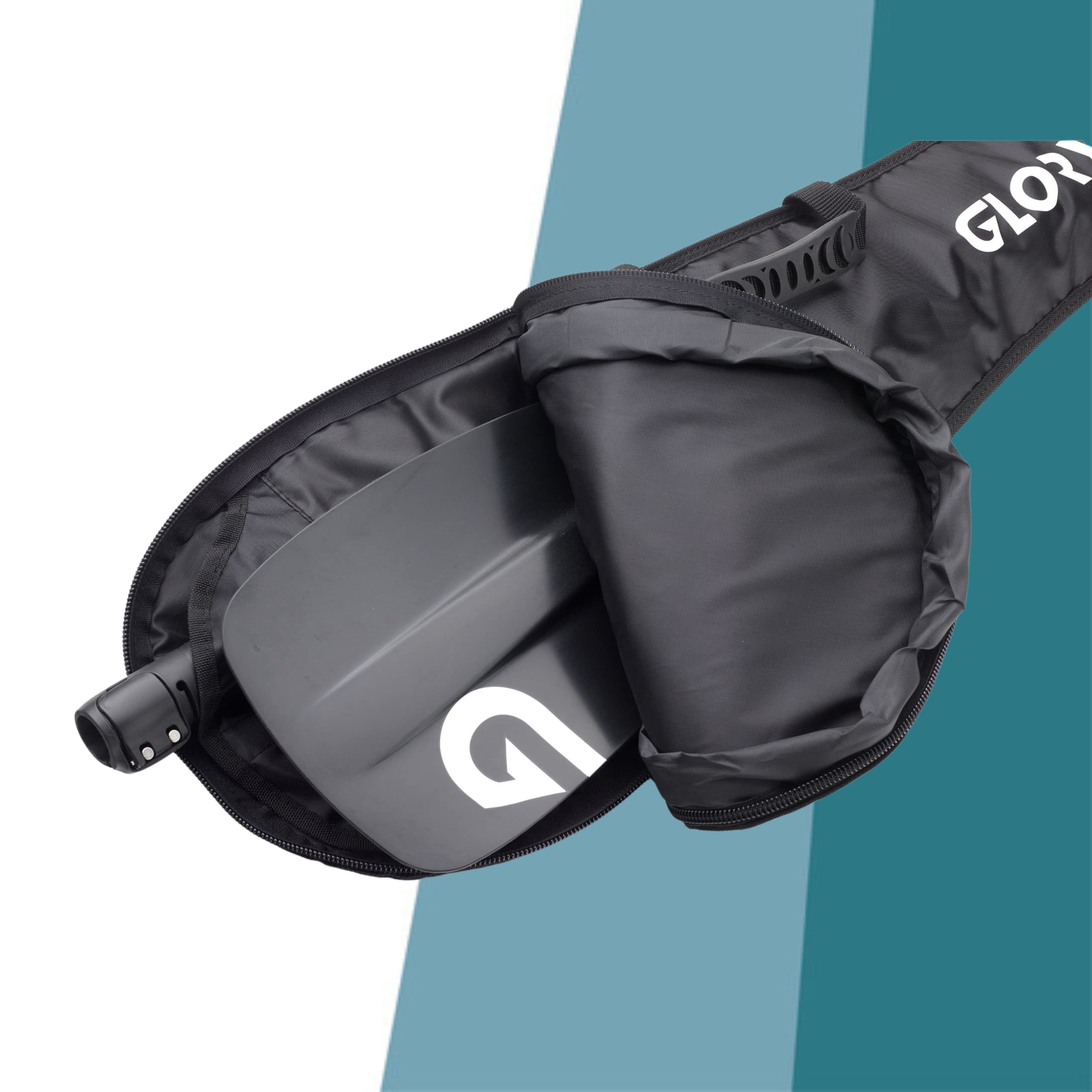 Glory Boards – SUP Paddeltasche – 3-teilig – 95 cm (H) x 26 cm (B) – optimaler Schutz für Carbon-, Fieberglas- und Alupaddel – bequemer Tragegurt – Haltegriff mit Gummiverstärkung – Kratzerschutz