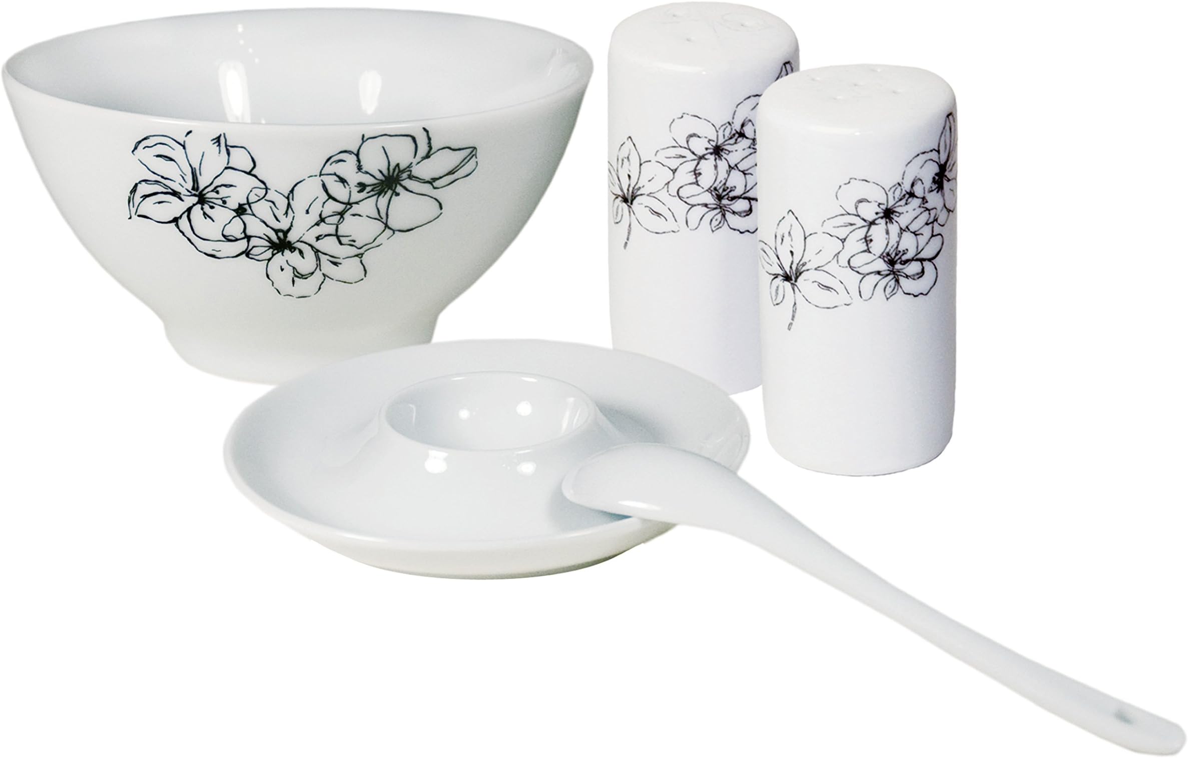 Arte Viva Tosca 1113136 20-Piece Breakfast Set Porcelain Black Designed by Emilio Bilinni