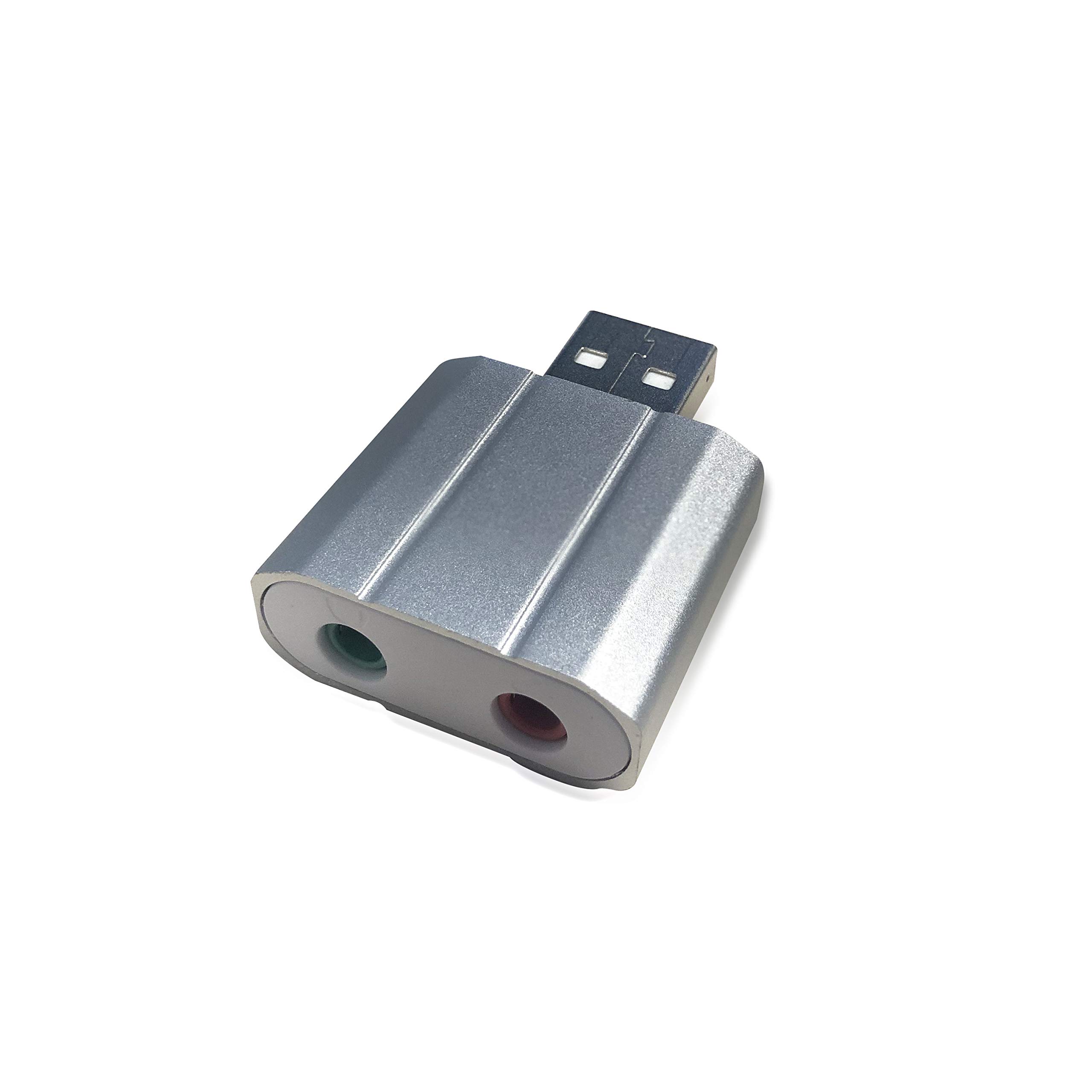 Metronic 460092 adapter USB 2.0 Stereo Audio zewnętrzny Plug & Play na jack 3,5 mm, kompatybilny z Windows i Mac
