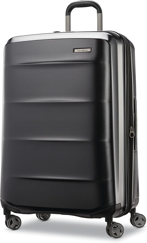 Samsonite Octiv Lightweight Hardshell 28-Inch Large Checked Luggage - Durable & Impact Resistant, 360° Aero Trac Spinner Wheels, Adjustable Telescopic Handle, Expandable, TSA Approved Lock - Black