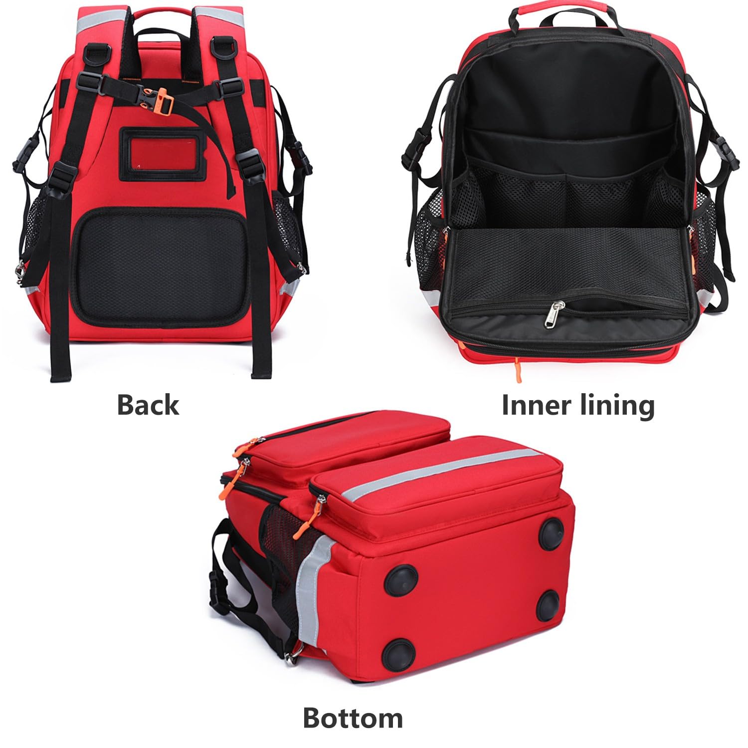 Bolsa De Primeros Auxilios Médicos Mochila De Vacío Para Tratamientos De Emergencia Bolsa De Trauma Para Primeros Auxilios Multibolsillos Impermeable,Mochila Enfermera,Solo Incluye La Bolsa E