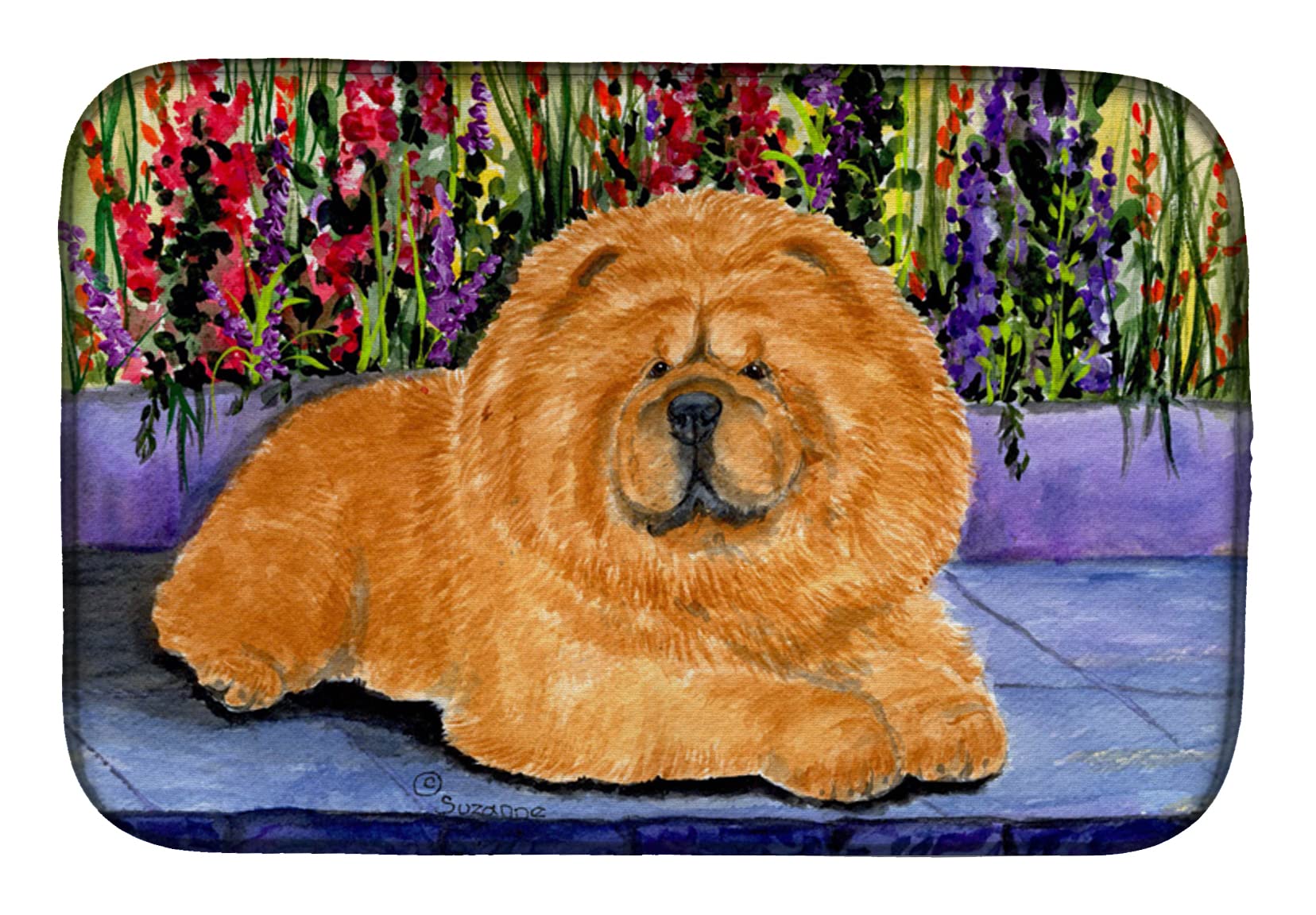 Tapis d'égouttoir vaisselle Caroline's Treasures SS8601DDM Chow 14x21