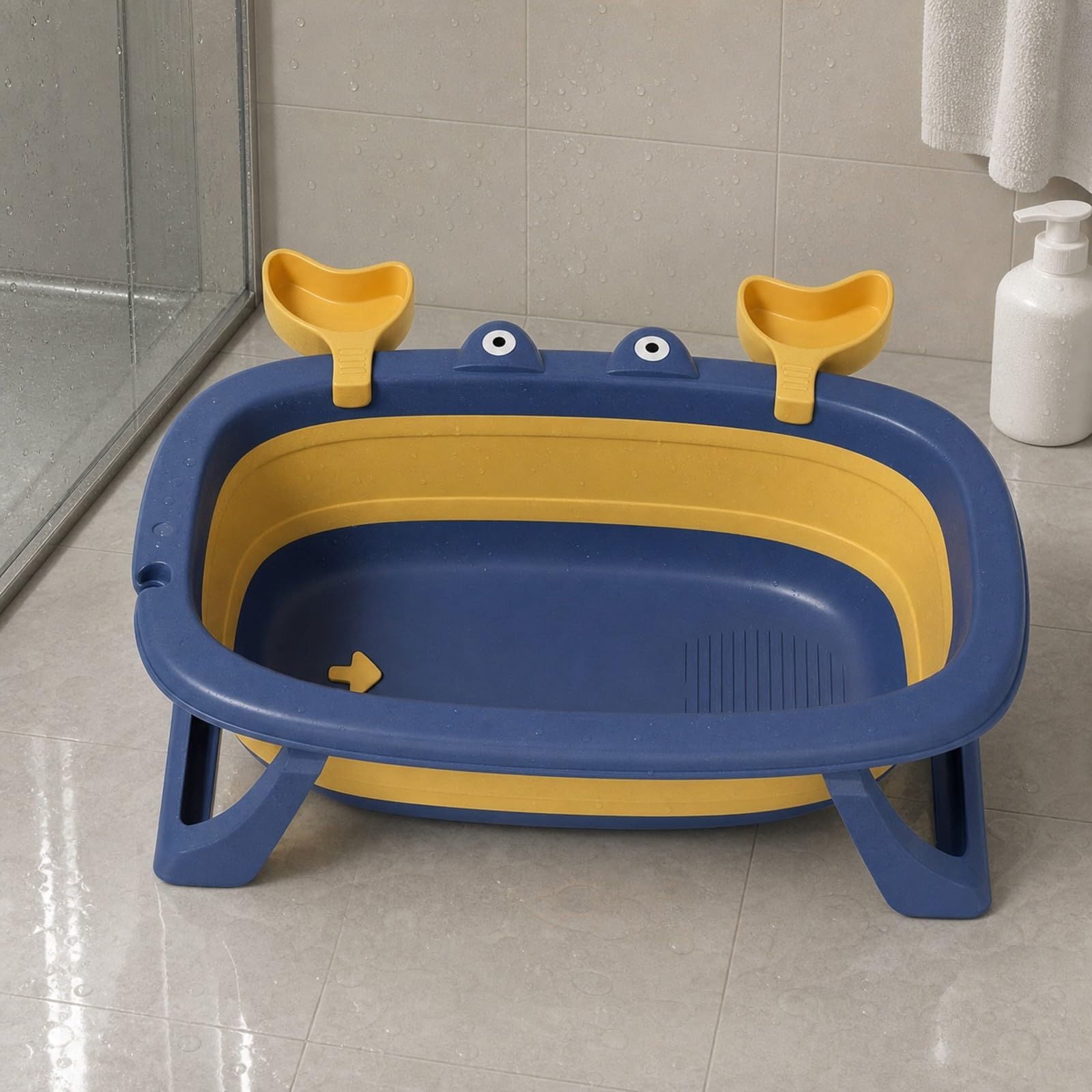 Vasca da Bagno per Salvaspazio | Maniglie Laterali Integrate, Vasca da Bagno per Cuccioli, Casa, Verde