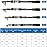 PLUSINNO Carbon Fiber Telescopic Travel Fishing Rod for Saltwater & Freshwater, 2.1M (6.89Ft)