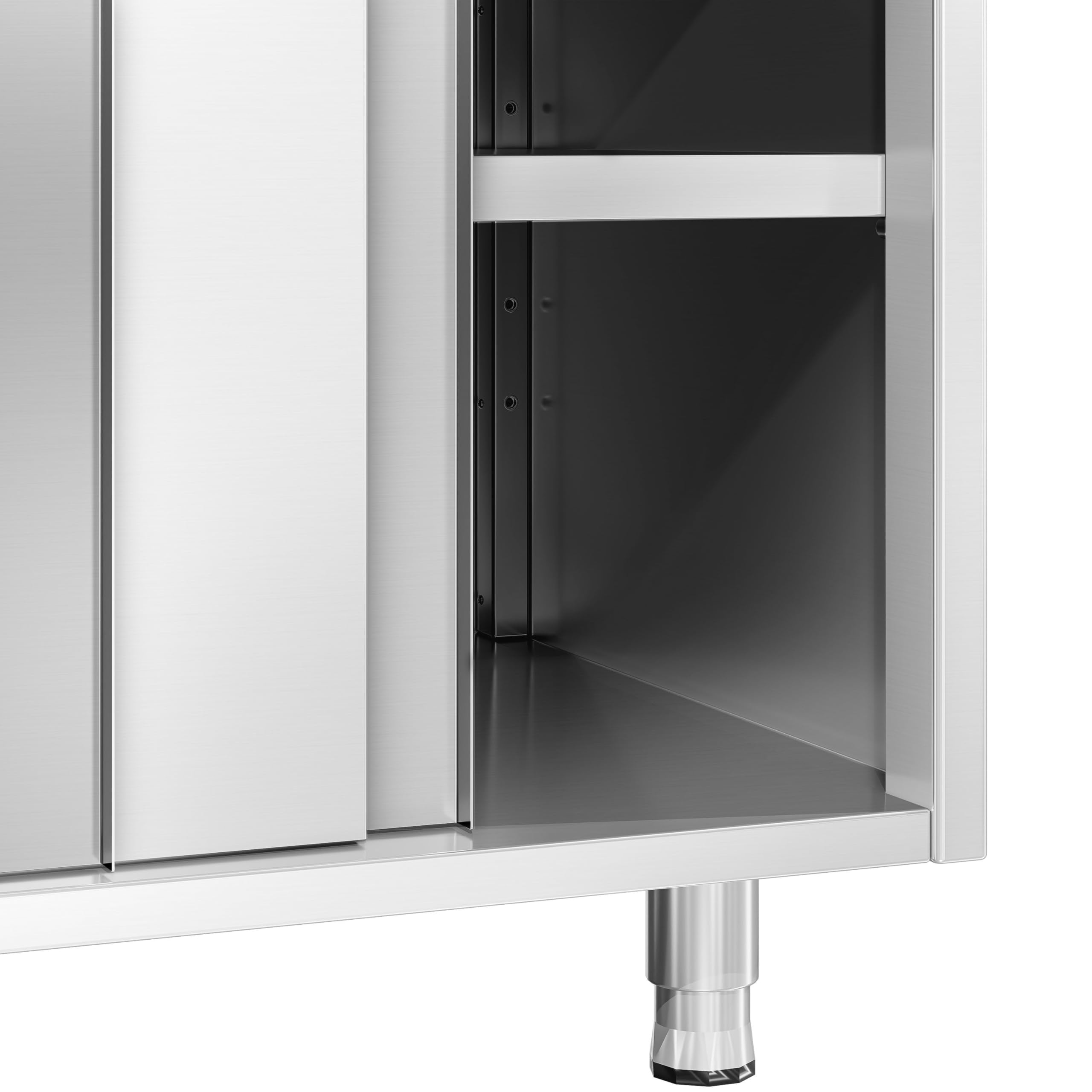 GGM Gastro | ASK107#FKPWT107 | Edelstahl Arbeitsschrank PREMIUM - 1000x700mm - mit Schiebetür - inkl. Schneideplatte Grün