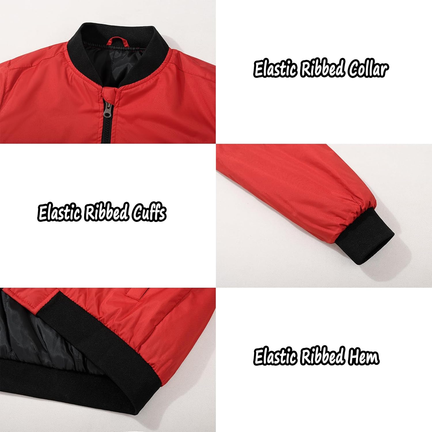 JOYSON Kid Boys Bomber Jackets Windproof Flight Jacket Outdoor Windbreaker Spring Fall Outerwear Jacket - Image 4