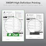 Phomemo M832 Papier thermique 8.5" x 11", 4 Rouleaux US Lettre papier thermo-imprimante, papier à rouleau thermique rapide compatible M832D M832 M834 M835 A285M Imprimante portable