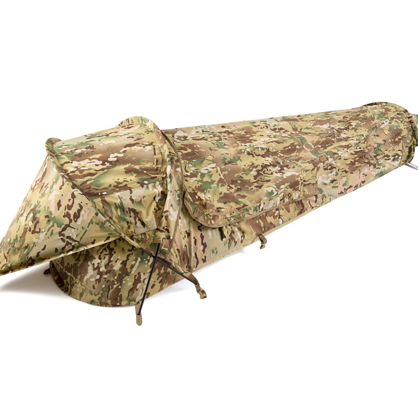 MT Military Hideaway Bivy Cover Stealth Compact Single-Pole Hooped Tent for Modular Sleeping Bags with Mosquito Bug Net Mesh,Waterproof Breathable