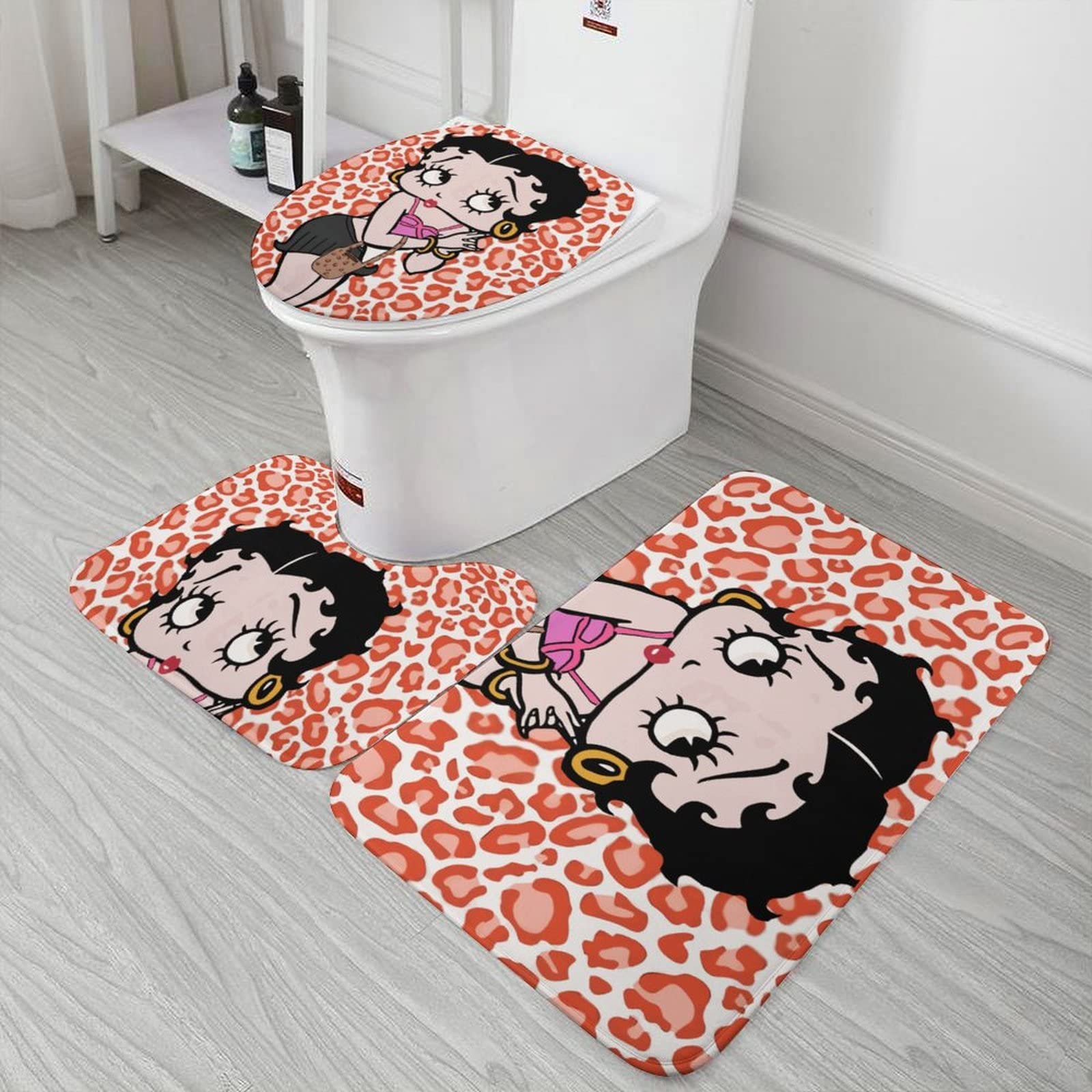 Amazon | トイレマット 3点セット ベティちゃん 足元マット 便器マット