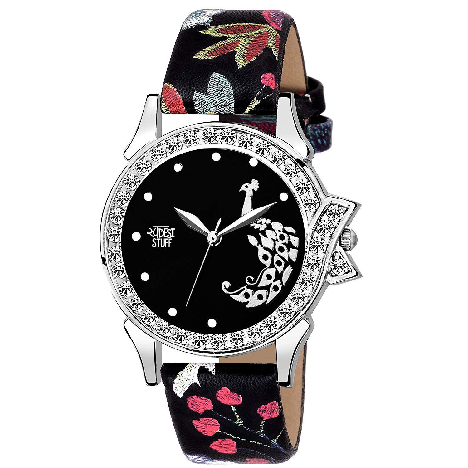 SWADESI STUFF Leather Analog Black Dial Women Watch - Sds 202, Multi-Color Band (B082VB1W9W) Amazon Price History, Amazon Price Tracker