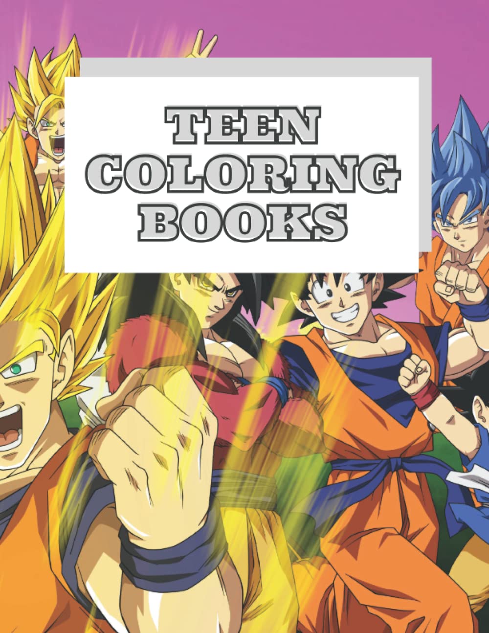 Teen Coloring Book: Anime