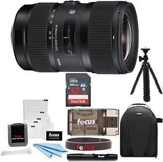 Sigma 18-35mm F1.8 Art DC HSM Lens for Canon DSLR Camera Bundle