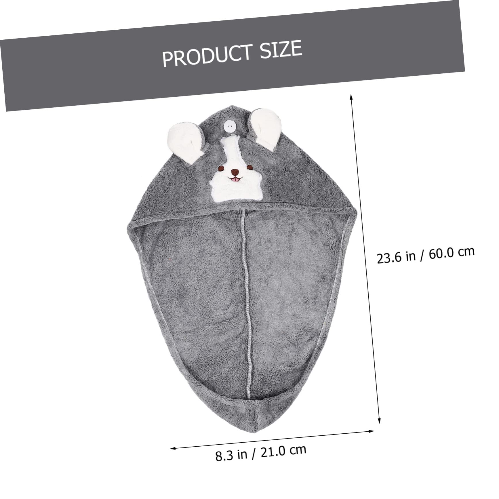 WOFASHPURET Cartoon Coral Fleece Absorbent Hair Wrap Drying Hat for Home Travel Dry Towel Cap with Buckle Design Soft and Comfortable for Daily Use and Bathing