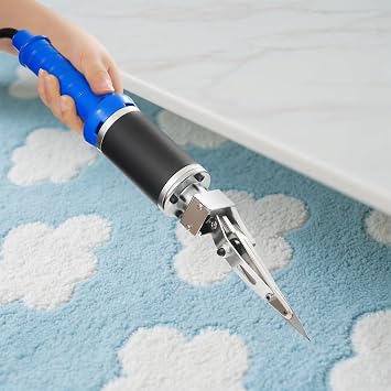 HOLMZCED Electric Tufting Rug Carving Scissors, Electric Carving Scissors with Adjustable Speed Portable Engraving Trimming Scissors with Spare Blades Carpet Tufting Cutter for Carpet Trimming