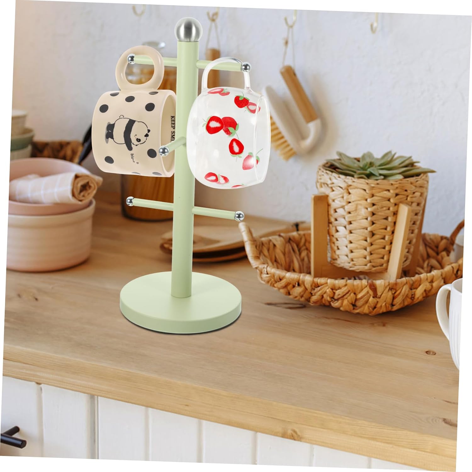 Iron Mug Holder Tree Sturdy Cup Organizer for Home Kitchen Elegant Coffee Mug Rack with Smooth Edges for Keeping Your Space Tidy and Functional