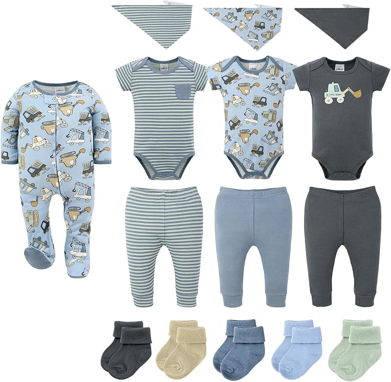 15pc Baby Clothes Set - Newborn, 3-6, 6-9 - Little Digger