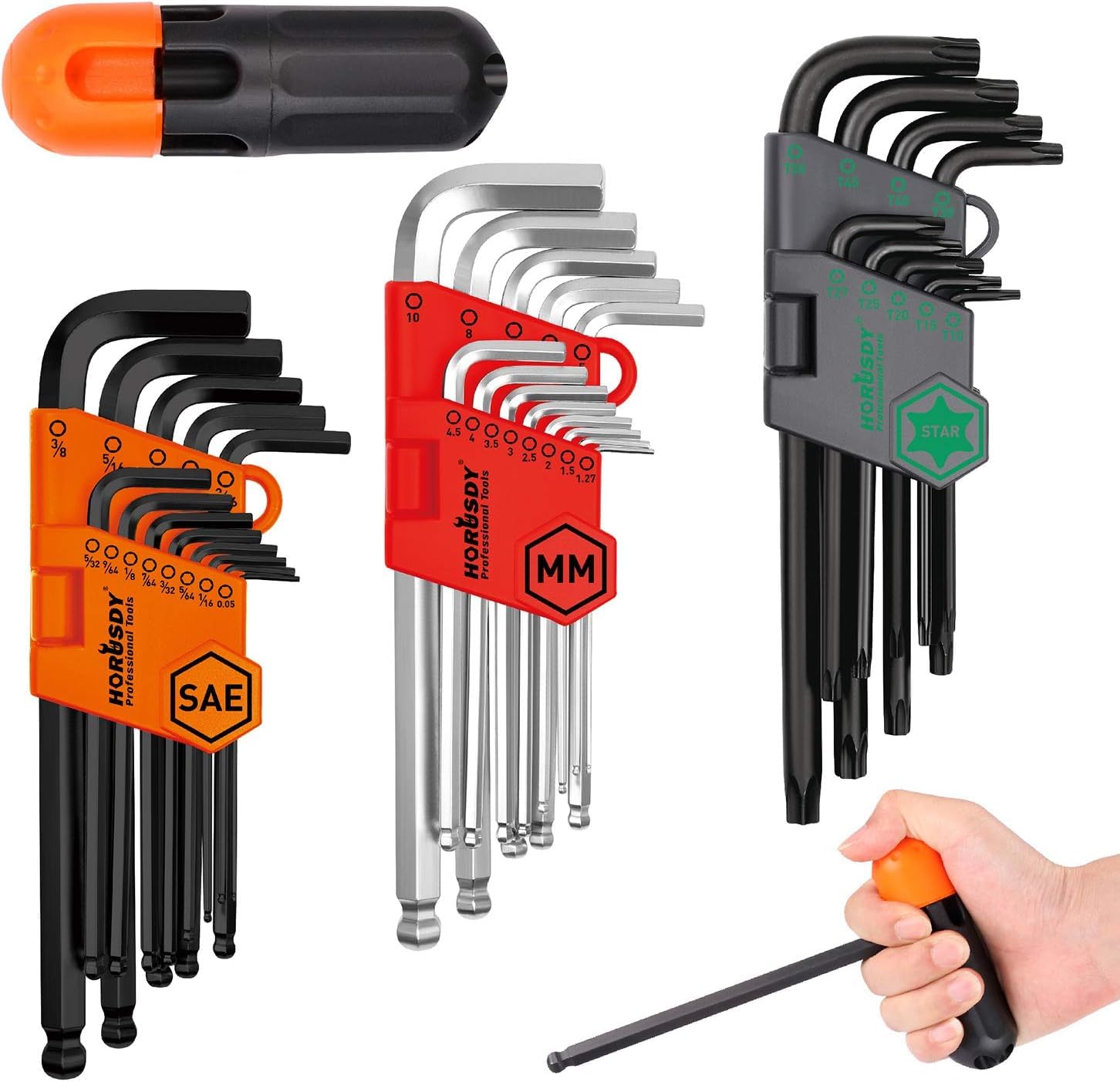 Horusdy Allen Key Set 35 Piece Hex Key Set Inch | Desertcart INDIA