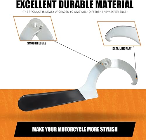 Miniatura 7 de Llave de ajuste de llave de choque de motocicleta de 2 a 4-3/4 pulgadas apta para Harley
