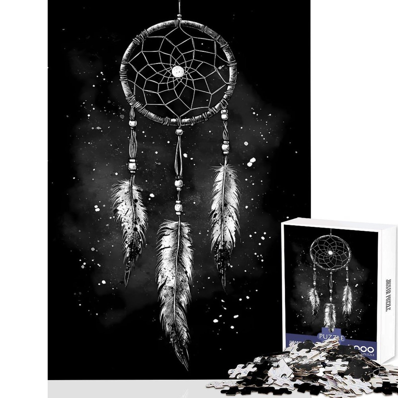 Magical Dreamcatcher Puzzles for Adults 1000 Puzzles Recall Fun Play Uniform Size Precise Pieces Heartwarming Gathering Activity 50x75cm