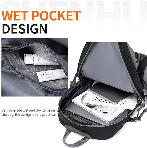 Miniatura 2 de Mochila de senderismo impermeable de 40 L, mochila deportiva al aire libre, mochila de campamento para hombres y mujeres