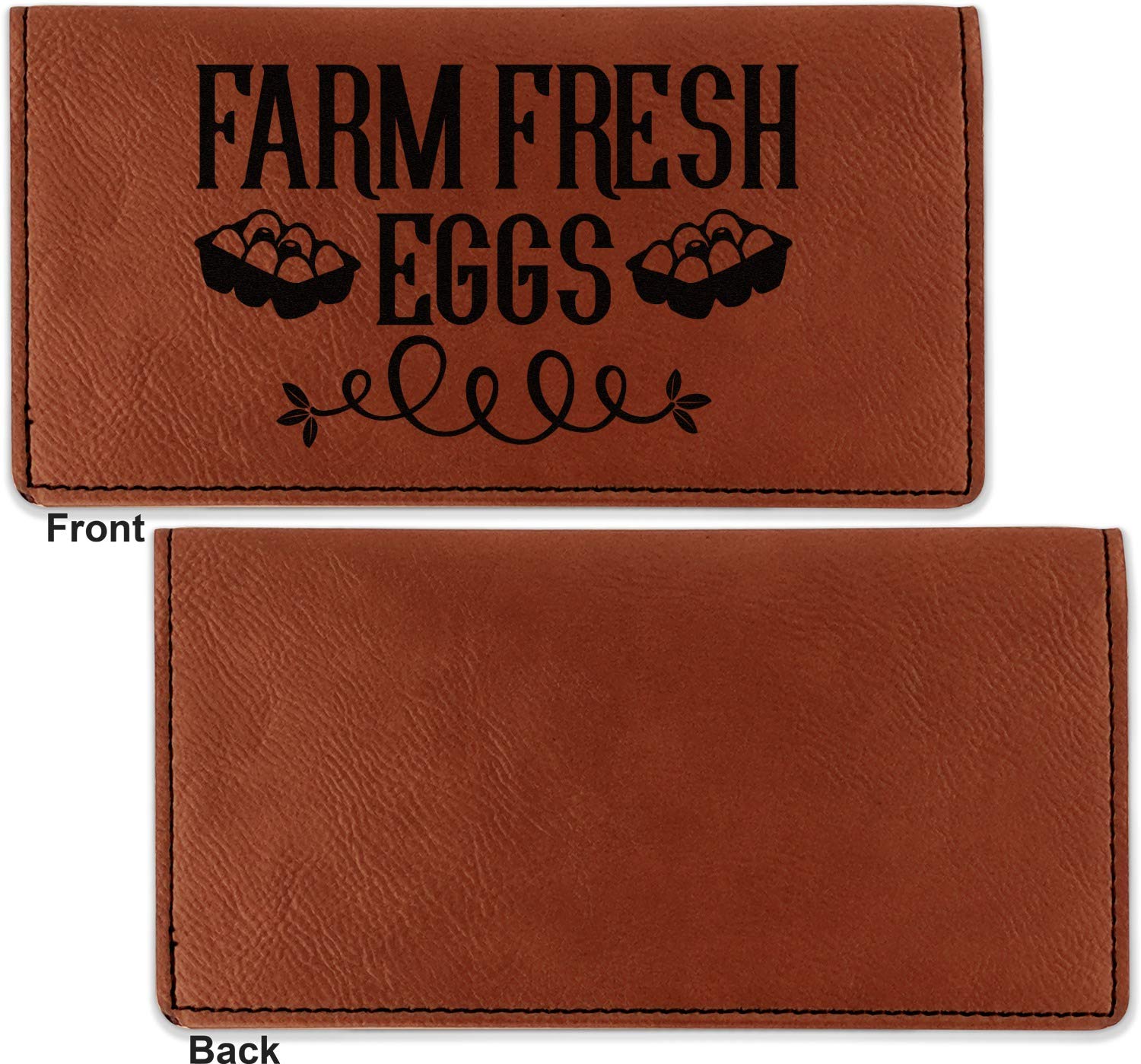 RNK Shops Farm Quotes Leatherette Checkbook Holder - Single Sided