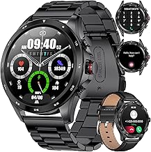 LIGE 1829-J Men's Smartwatch Call and Voice Assistant, 5ATM Waterproof Fitness Watch with Message Notifications, Pedometer, Stopwatch Sports Watch for Android iOS, 1829-J