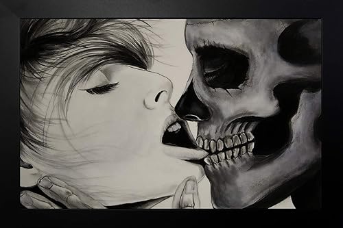 Buyartforless IF EDC454 18x12 1.25 Black Wall Art, Gray