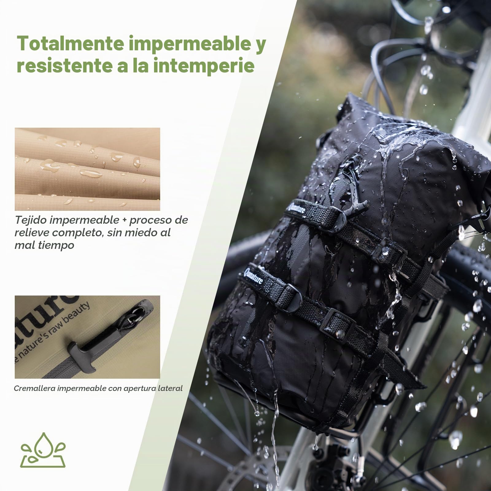 Bolsa Impermeable para Bicicleta con Sistema de Compresión