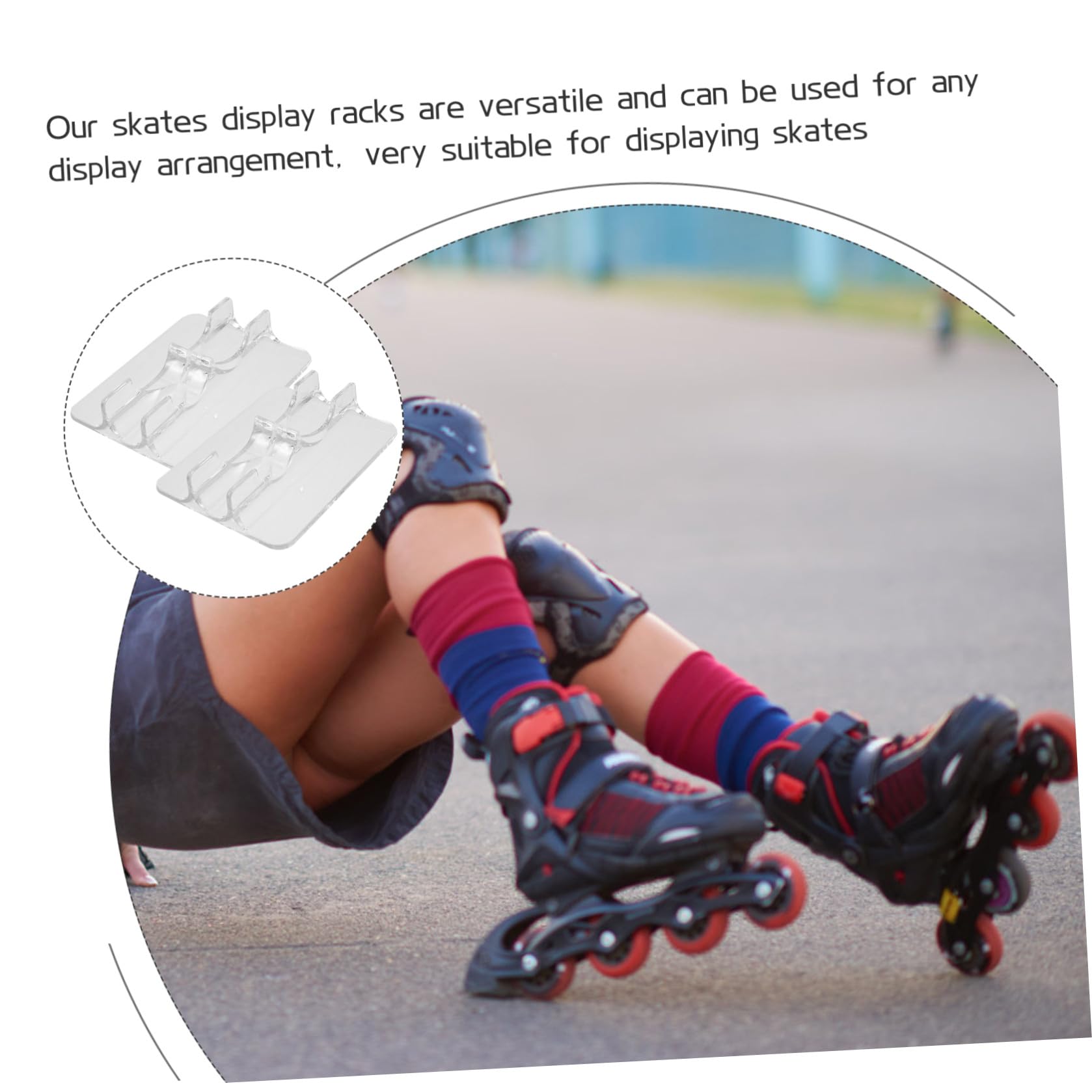 NOLITOY 10 Unidades Soporte para Patines de Hielo Acrílico Transparente