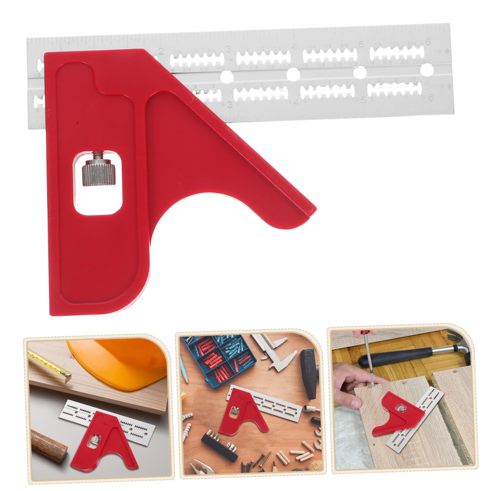 NUOBESTY 4 Pezzi Squadra Di Misurazione Per Carpenteria Misura Angolo Goniometro Per Lavorazione Del Legno Righello Per Carpentieri Righello Di Precisione Per Lavorazione Del Legno