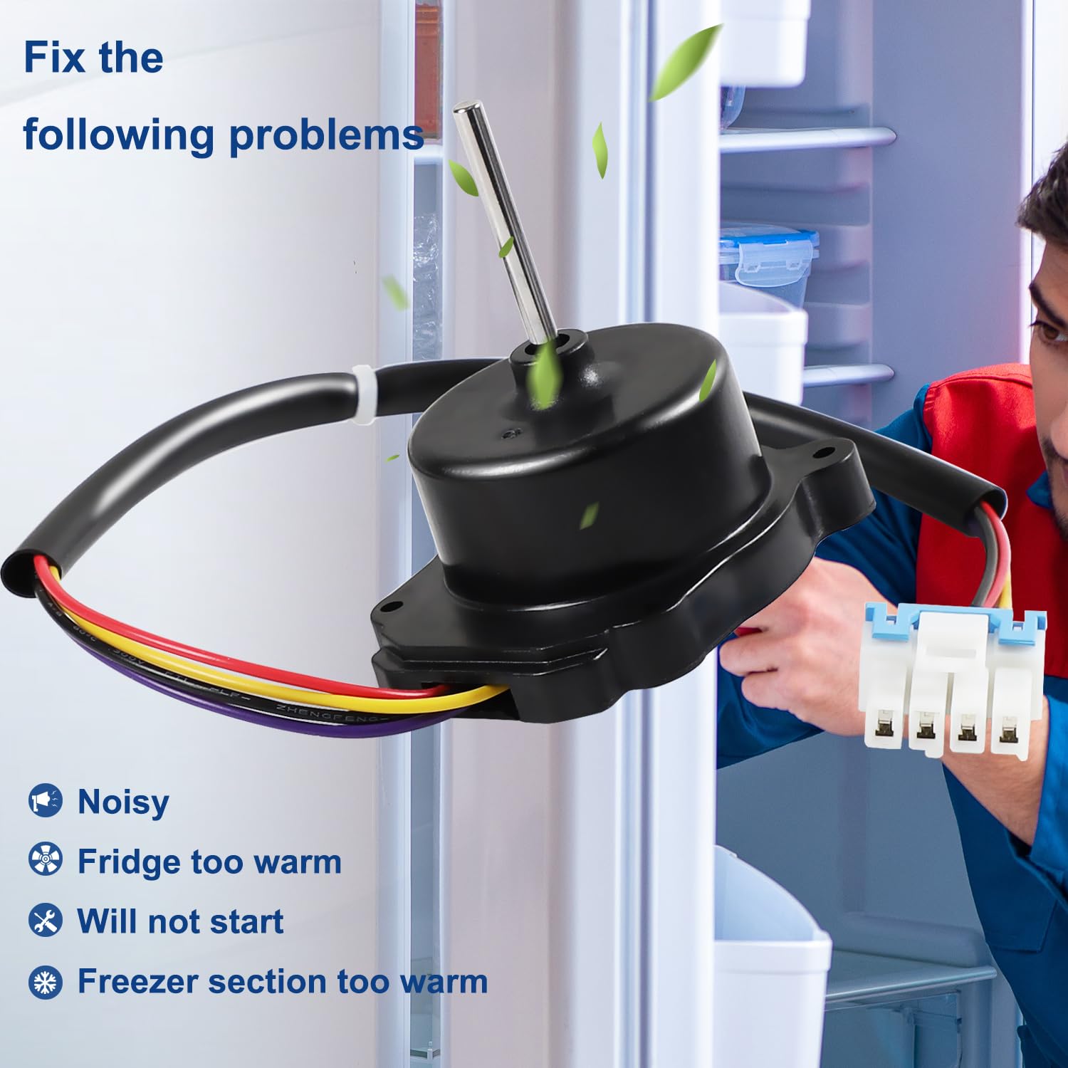 LRSOS2706S LMWC23626S LFCS27596S Refrigerator Condenser Fan Motor Compatible with LG LFXC22526S LHSXS2706S LMXS28626S LFCC22426S LRFVC2406S LRFWS2906S LRFXC2416S LRSXS2706W LMXS28626D LFXS28596D