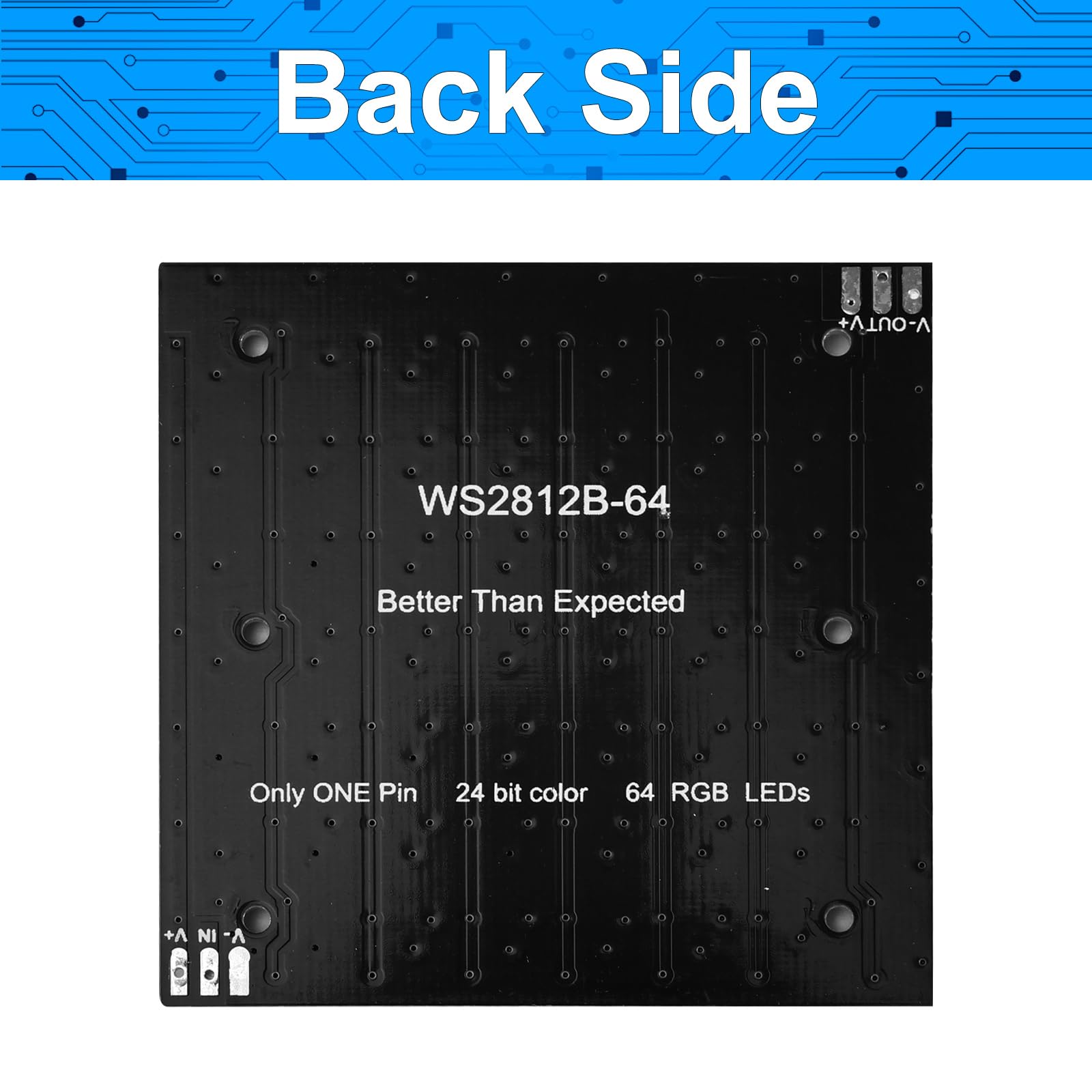 Joycabin 4 sztuki 64 bitów WS2812 panel matrycowy LED, 8 x 8 5050 LED, wbudowany sterownik, kolorowe światło, płyta rozwojowa kompatybilna z Arduino Raspberry Pi