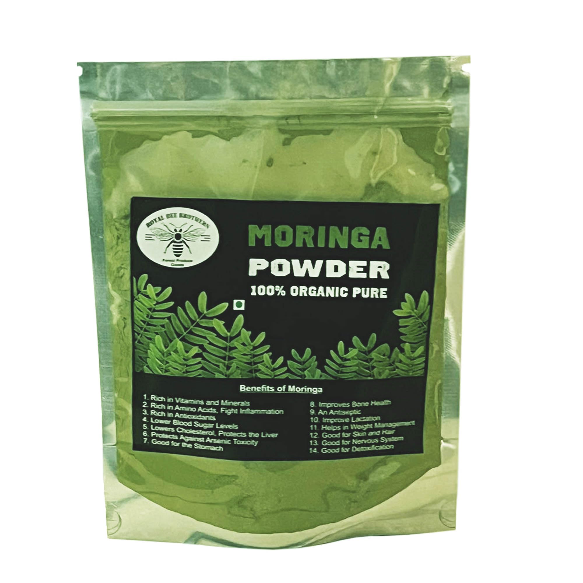 Royal Bee Brothers | Certified Organic Moringa Powder | Drumstick Leaf Powder | Immunity Booster | A Nutrient-Rich Superfood for Boosting Energy, Immunity, and Overall Wellness | (100g) (B0DD6C65WS) Amazon Price History, Amazon Price Tracker